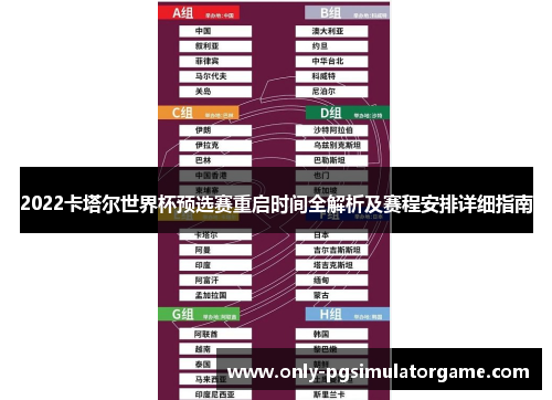 2022卡塔尔世界杯预选赛重启时间全解析及赛程安排详细指南